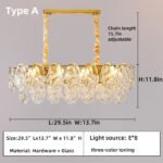 French Luxury Crystal Pearl Rose Dining Room Lamp - Image 2