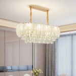 Atmospheric Feather Crystal Lamp French Cream Style Living Room Lamp Light Luxury Bedroom Ceiling Lights Dining Room Lamps and Fixtures - Image 2