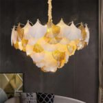 Light Luxury Crystal Ginkgo Leaf New Simple Modern Bedroom Chandelier