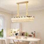 French lamp Luxury living room crystal chandelier Post-modern minimalist style dining room dining lamps