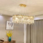 Living room crystal chandelier villa duplex hotel showroom large lamp modern simple dining light - Image 2