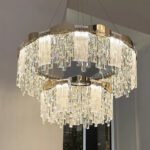 New atmospheric living room master light modern simple high-end light luxury style crystal chandelier circle hall master bedroom light - Image 2