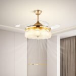 New French dining room bedroom living room chandelier light luxury luxury atmosphere invisible fan light - Image 5