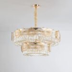 Living room light luxury modern crystal glass chandelier creative shell room bedroom double chandelier - Image 3