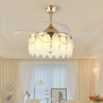 New French dining room bedroom living room chandelier light luxury luxury atmosphere invisible fan light - Image 7