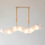 French Cream Style Chandelier Shell Pearl Dining Lights - Image 4