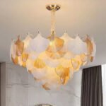 Light Luxury Crystal Ginkgo Leaf New Simple Modern Bedroom Chandelier - Image 2