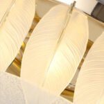 Atmospheric Feather Crystal Lamp French Cream Style Living Room Lamp Light Luxury Bedroom Ceiling Lights Dining Room Lamps and Fixtures - Image 3