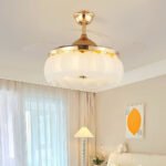 New French dining room bedroom living room chandelier light luxury luxury atmosphere invisible fan light - Image 11