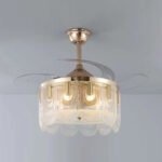 New French dining room bedroom living room chandelier light luxury luxury atmosphere invisible fan light - Image 12