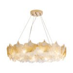Living room chandelier French light luxury retro crystal bedroom light creative retro ginkgo biloba upscale restaurant led lamps and lanterns - Image 7