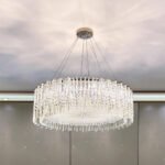Living Room Light Italian Light Luxury Post Modern Round Dining Room Light Luxury Egyptian Swarovski Crystal Chandelier - Image 3