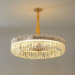 Light luxury crystal lamp guest dining room crystal chandelier modern simple household atmosphere round crystal chandelier European style - Image 2