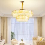 Living room light luxury modern crystal glass chandelier creative shell room bedroom double chandelier - Image 4