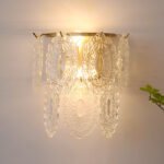 Postmodern crystal wall lamp light luxury net red gold bedroom bedside lamp creative living room TV back wall corridor light - Image 2