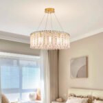 Light luxury crystal living room chandelier warm romantic bedroom crystal lamp simple glazed feather light fixture - Image 4