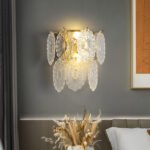 Postmodern crystal wall lamp light luxury net red gold bedroom bedside lamp creative living room TV back wall corridor light - Image 3