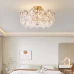 Creative warm romantic roses daughter room lamps and lanterns French cream wind bedroom ceiling light - Image 6