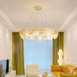 Living room chandelier French light luxury retro crystal bedroom light creative retro ginkgo biloba upscale restaurant led lamps and lanterns - Image 3