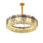 Light luxury crystal lamp guest dining room crystal chandelier modern simple household atmosphere round crystal chandelier European style - Image 4