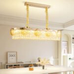 Living Room Light Luxury Modern Crystal Glass Chandelier Creative Shell Dining Lamps