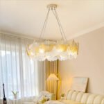 Living room chandelier French light luxury retro crystal bedroom light creative retro ginkgo biloba upscale restaurant led lamps and lanterns - Image 4