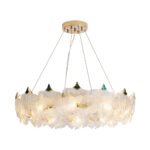 French retro shell ginkgo biloba chandelier light luxury living room bedroom lights Scandinavian modern simple long dining room lamps and lanterns - Image 6