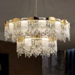 New atmospheric living room master light modern simple high-end light luxury style crystal chandelier circle hall master bedroom light - Image 3