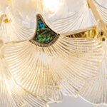 French retro shell ginkgo biloba chandelier light luxury living room bedroom lights Scandinavian modern simple long dining room lamps and lanterns - Image 4