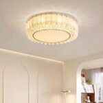 Light luxury crystal ceiling lamp French living room lamp bedroom study dining room simple creative cream wind feather-shaped lamps and lanterns - Image 3
