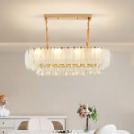 Light luxury crystal chandelier modern simple atmosphere upscale dining room main light