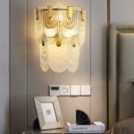 French light luxury wall lamp simple atmosphere room bedside aisle decorative lamp creative crystal glass bedroom wall lamps
