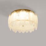Bedroom light French light luxury crystal creative feather ceiling light full spectrum eye protection cream wind master bedroom study light - Image 6