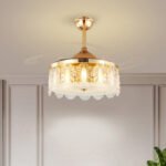 New French dining room bedroom living room chandelier light luxury luxury atmosphere invisible fan light - Image 2
