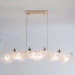 French retro shell ginkgo biloba chandelier luxury living room bedroom lamp Nordic modern simple long dining room dining lamps - Image 2