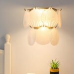 Living room wall lamp modern simple light luxury background wall lamp creative frosted glass study master bedroom room bedside wall light fixture