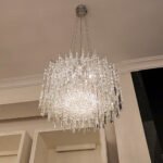 Living Room Light Italian Light Luxury Post Modern Round Dining Room Light Luxury Egyptian Swarovski Crystal Chandelier - Image 5