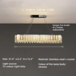 New crystal chandelier luxury double round crystal lamp Italian hall main lamp villa stainless steel dining lamps - Image 3