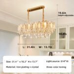 French cream wind light luxury crystal chandelier living room main light modern simple upscale dining room chandelier - Image 3