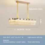 French lamp Luxury living room crystal chandelier Post-modern minimalist style dining room dining lamps - Image 2