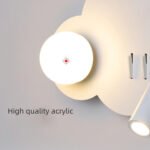 Cloud bedroom wall lamp with switch simple modern living room background decorative lamp children's room reading eye-care bedside lamps - Image 10