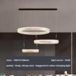 Circle crystal chandelier light luxury senior sense living room lights modern simple atmosphere - Image 3