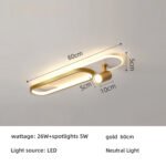 Aisle corridor light simple modern long spotlight living room without main light track entrance checkroom balcony ceiling light - Image 6