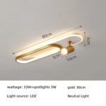 Aisle corridor light simple modern long spotlight living room without main light track entrance checkroom balcony ceiling light - Image 5