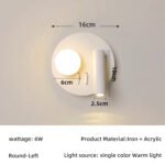 Cloud bedroom wall lamp with switch simple modern living room background decorative lamp children's room reading eye-care bedside lamps - Image 6