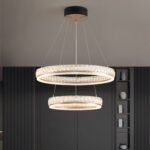 Circle crystal chandelier light luxury senior sense living room lights modern simple atmosphere - Image 13
