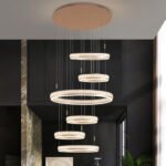 Circle crystal chandelier light luxury senior sense living room lights modern simple atmosphere - Image 12
