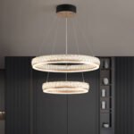 Circle crystal chandelier light luxury senior sense living room lights modern simple atmosphere - Image 11