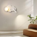 Cloud bedroom wall lamp with switch simple modern living room background decorative lamp children's room reading eye-care bedside lamps - Image 17