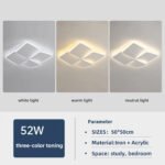 Bedroom lamp ceiling light eye protection new led creative four leaf clover senior sense room light study master bedroom light - Image 5